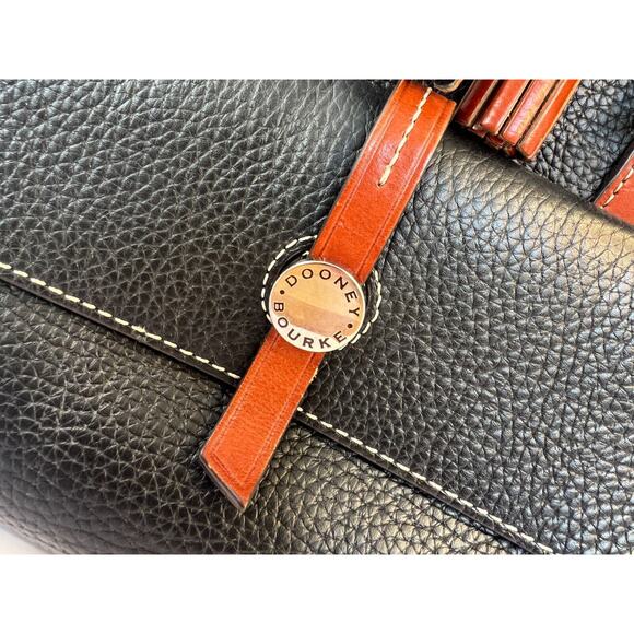 Dooney Bourke East West Cambridge shopper tote Satchel Midnight Navy Blue GUC - Picture 2 of 16